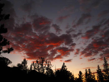 Hunter's Camp sunset high up in the East Carson Headwaters Bowl